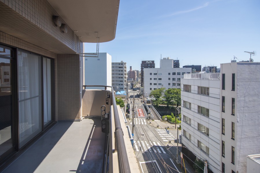 南西向きで採光のとれたバルコニーです。