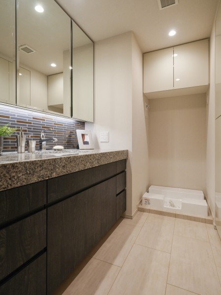 使うたびに心に気品とゆとりを与えてくれるホテルライクな洗面化粧台です。豊かな洗面空間での暮らしを、毎日お楽しみいただけます。