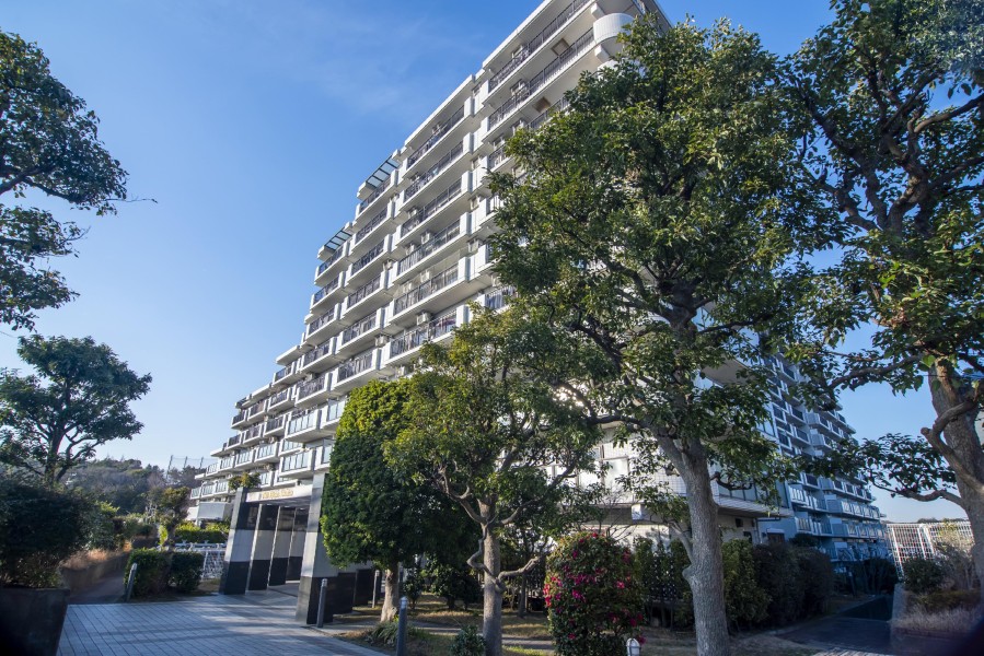 総戸数220戸、11階建ての大規模マンションで、敷地内には公園があります。人気の辻堂駅へのアクセスも可能です。