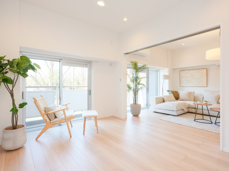 普段は引き戸を開放し拡張リビングとして使ったり、来客時は引き戸を閉めてプライベート空間を隠したり、フレキシブルにお使いいただけます。