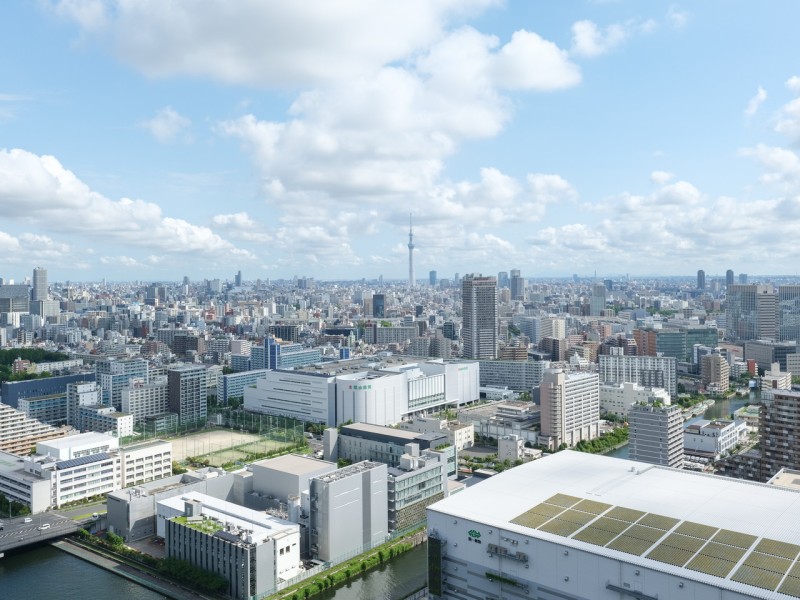 開放的な眺望を楽しむことができます。遠くまで青々と広がる大空や、スカイツリーや都心らしい高層ビル群を掌中に収めながら、洗練された暮らしを実現できそうです。