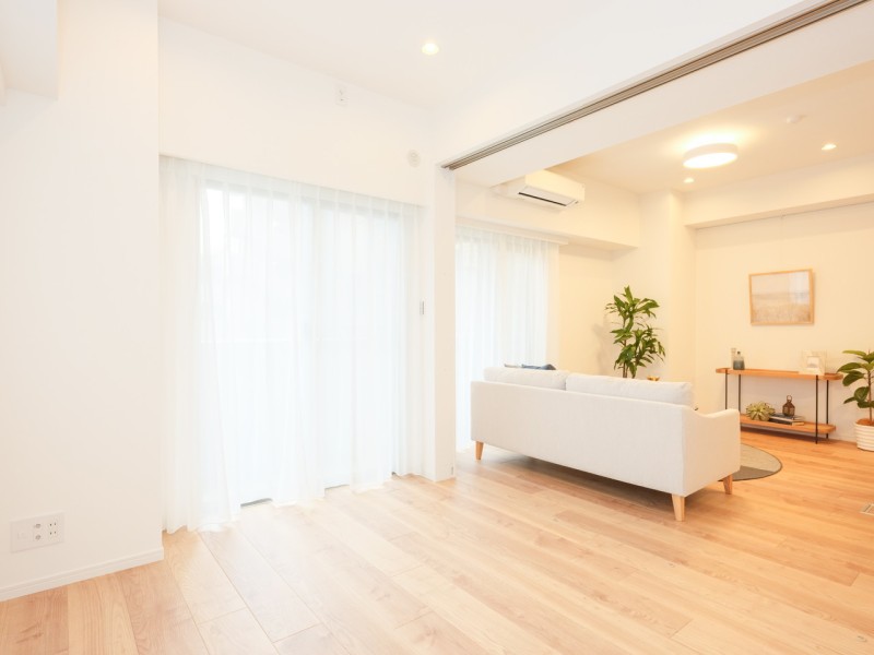 リビングに隣接した洋室1です。引き戸を開放し友人との楽しい時間を過ごしたり、ワークスペースとしても、,お過ごしいただけます。