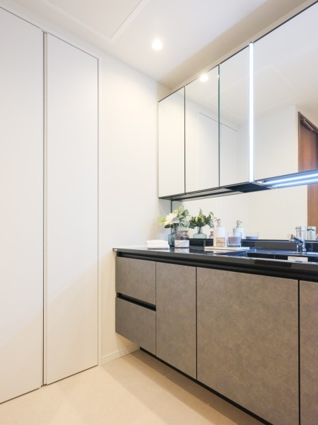 使うたびに心に気品とゆとりを与えてくれるホテルライクな洗面化粧台です。豊かな洗面空間での暮らしを、毎日お楽しみいただけます。