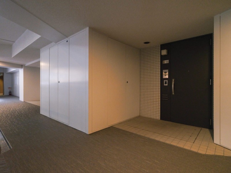 上質感のある内廊下設計。雨風の影響を受けにくく、住まう方のプライバシーにも配慮されています。