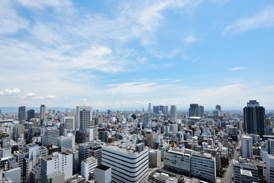 35階建31階部分のため眺望良好。大阪の街並みが一望できる住戸です。