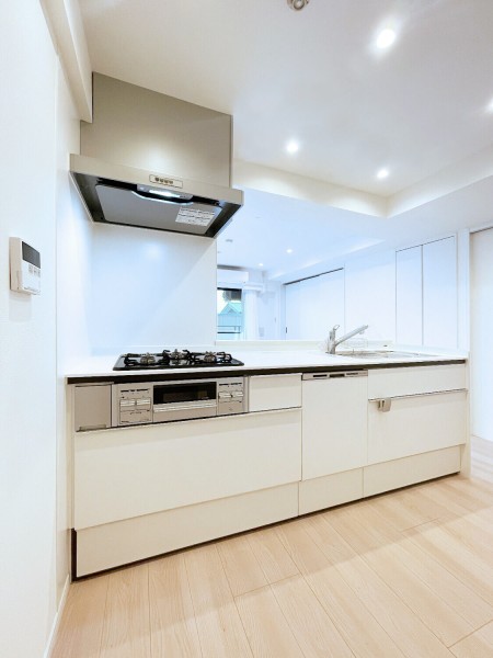 LIXIL製システムキッチンを新規設置しました。豊富な収納に加え、家事時短に役立つ食洗機を搭載しています。