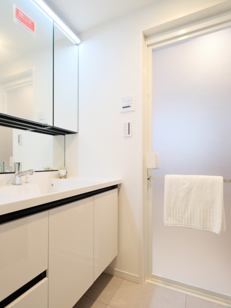 入浴後の豊かな時間を演出し、心からくつろげるプライベートスペースの洗面化粧室です。