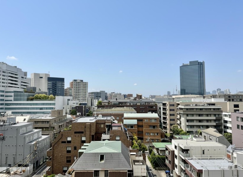 バルコニーからの眺望です。都心の刺激を間近にしつつ、めいっぱいリフレッシュできる大切な空間です。