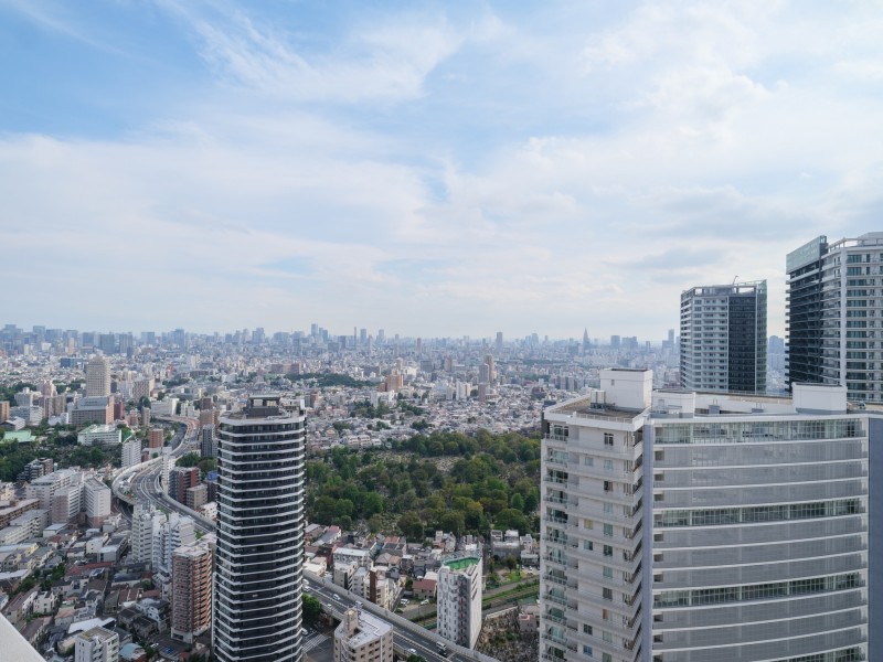 45階部分ならではの開放感ある眺望です。空が大きく広がり、遠くまで見渡せる都心の街並みを一望できるため、住戸からの景色も日々の楽しみになりそうです。