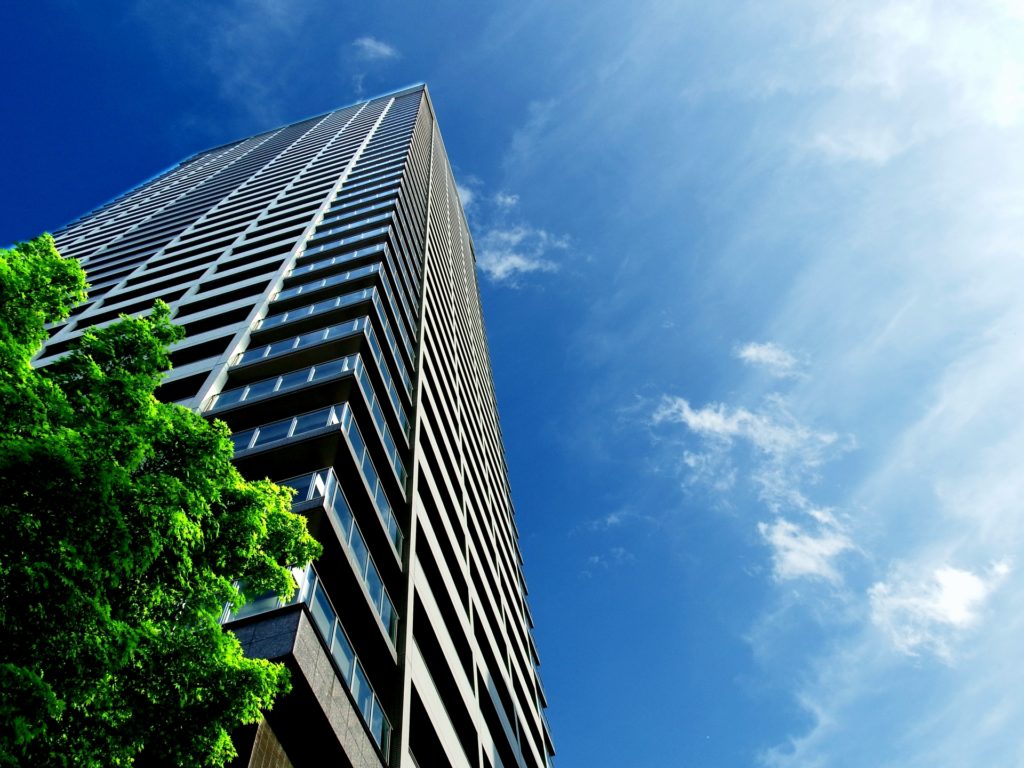 高層マンションのキャプション