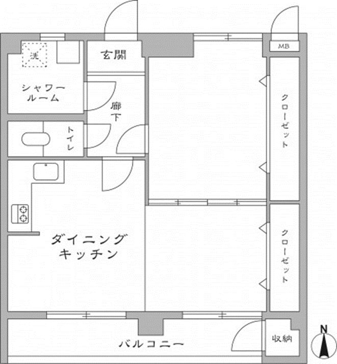 古い窓枠を活かしたヴィンテージ感のある寝室１