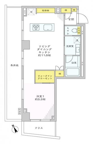 1LDKマンションでのコンパクトWIC設計