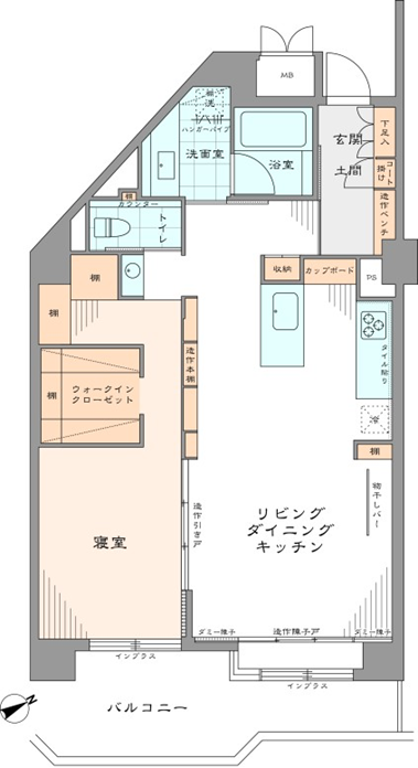 2LDK・3LDKでの主寝室〜水回り直結動線