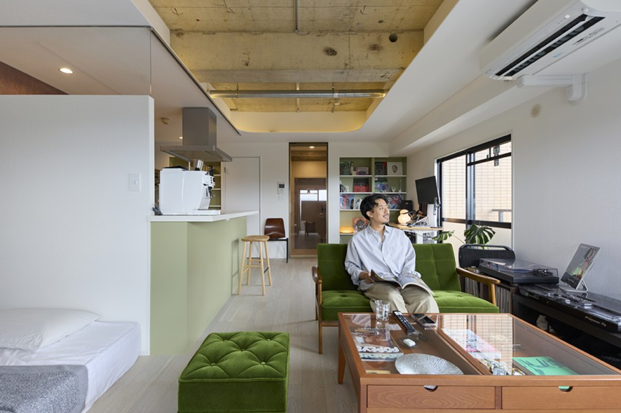 照明は多灯使いで空間に陰影を出す